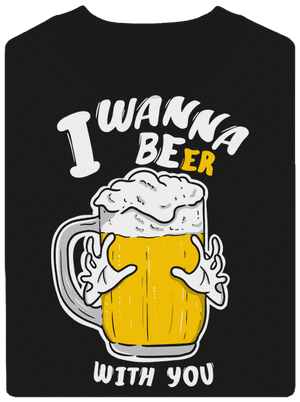 I wanna beer unisex mikina bez kapucne Black