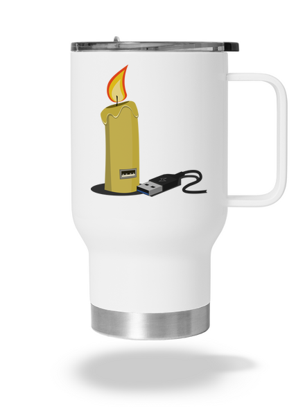 USB sviečka termohrnček White