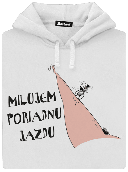 Milujem jazdu dámska mikina klokanka White