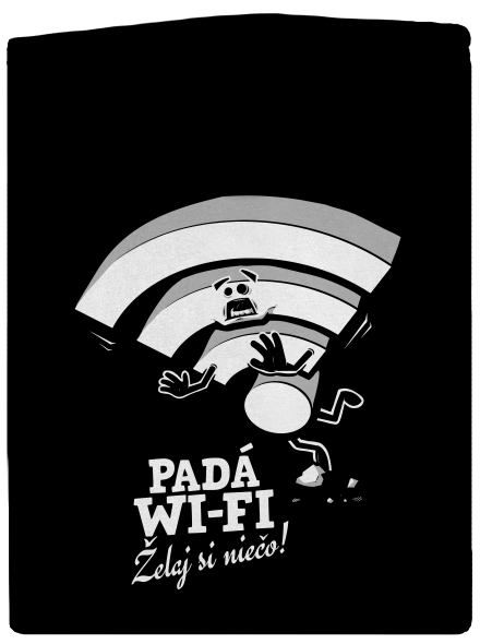 Padá wi-fi dámska mikina na zips Black