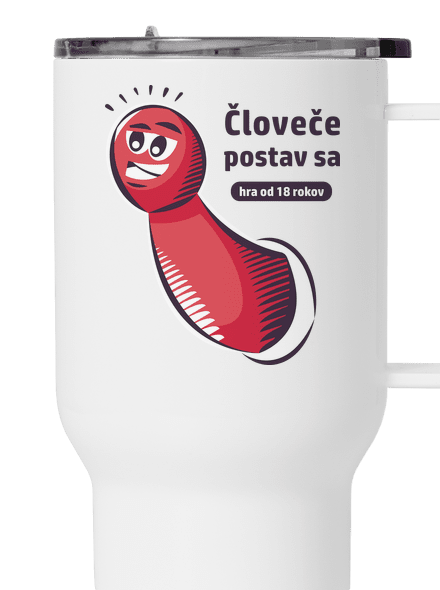 Človeče postav sa termohrnček White