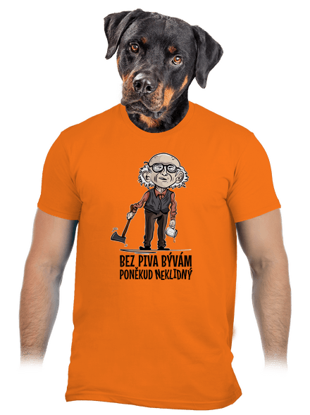 Neklidný bez piva pánske tričko Orange