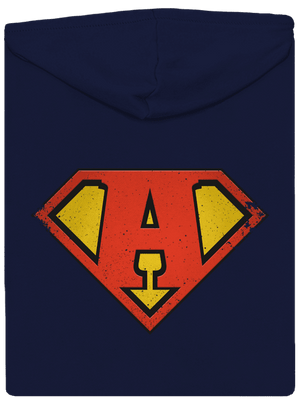 Som superhrdina pánska mikina na zips Navy