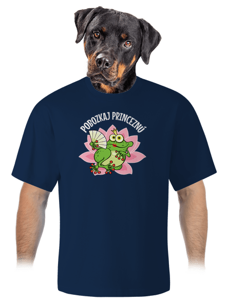 Pobozkaj princeznú a princa unisex tričko oversized Midnight Blue