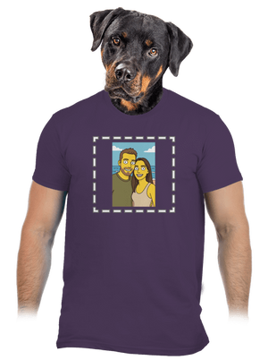 Simpsonovi z vlastnej fotky pánske tričko Urban Purple