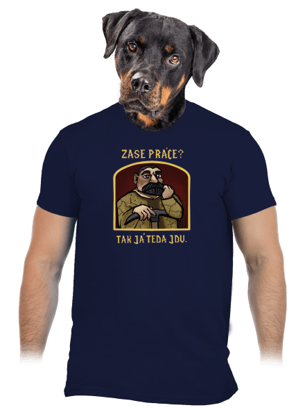 Zase práce? pánske tričko Navy