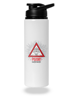 Chlapček na ceste flaša na vodu White