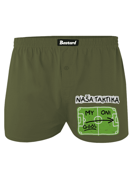 Naša futbalová taktika pánske trenky Khaki