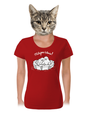 Milujem túlenie dámske tričko Red Mal