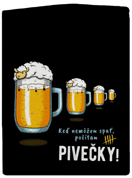 Pivečka pánska mikina na zips Black