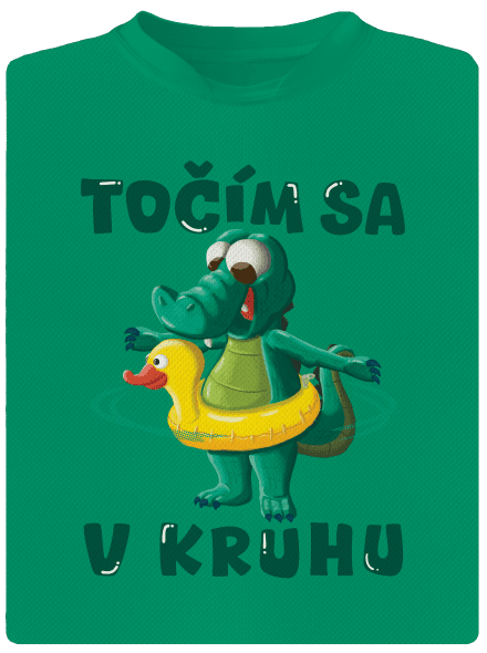 Točím sa v kruhu detské športové tričko Kelly Green Mal