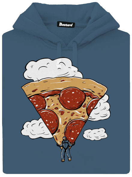 Pizzašutista dámska mikina klokanka Denim