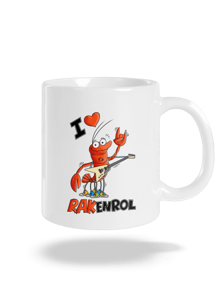 Rakenrol klasický hrnček White