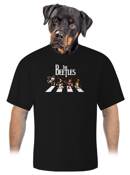 Beatles unisex tričko oversized Black