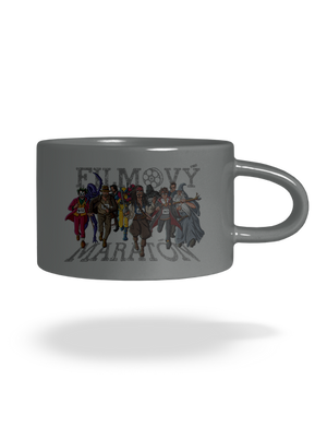 Filmový maratón hrnček makronka Grey Macaron