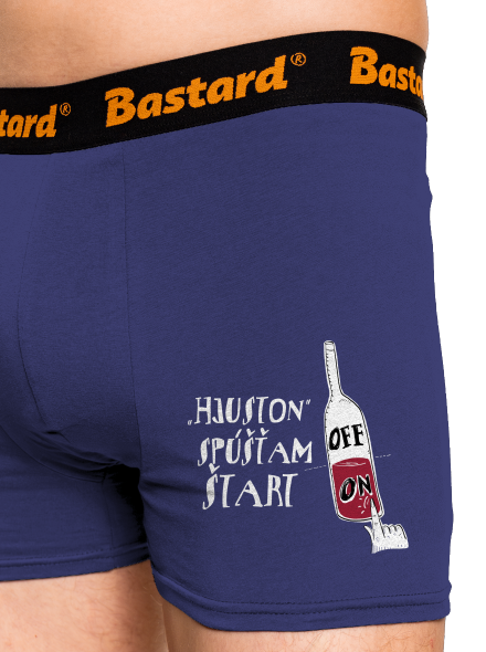 Hjuston, víno boxerky Blue Navy