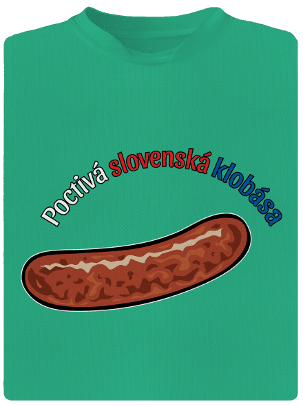 Poctivá buchta a klobása pánske športové tričko Mint Mal