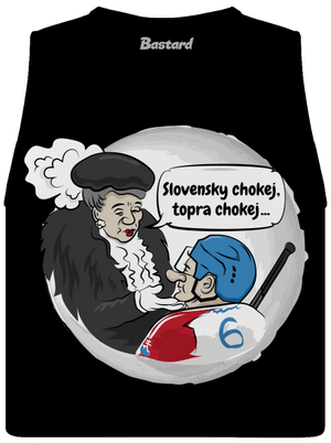 Slovenský hokej dámske tielko voľné Black