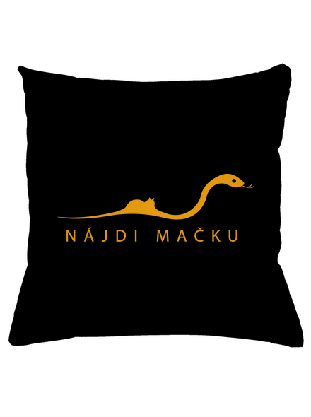Nájdi mačku vankúš Black