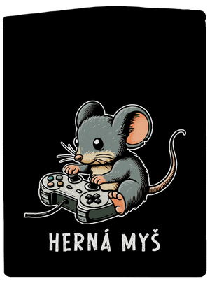 Herná myš pánska mikina na zips Black