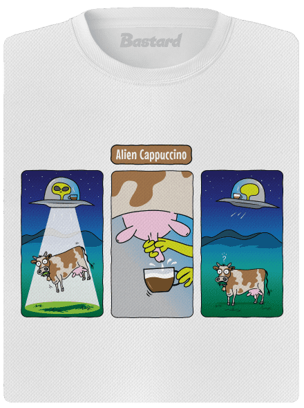 Alien Cappuccino dámske športové tričko White