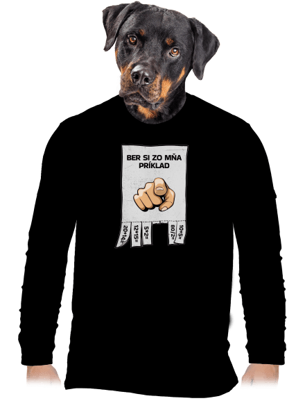 Ber si zo mňa príklad pánske dlhý rukáv Black