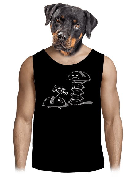 Vytočený pánske tielko Black