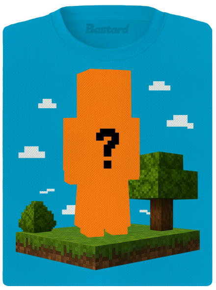 Minecraft z vlastnej fotky dámske športové tričko Blue Atol