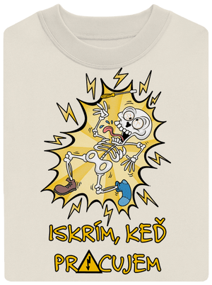 Iskrím unisex mikina bez kapucne Off White