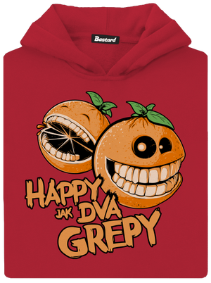 Happy grepy detská mikina klokanka Fire Red