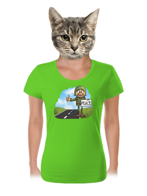 Peace dámske tričko Apple Green