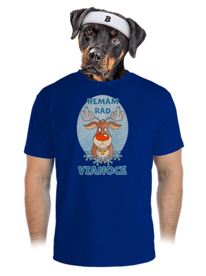 Nemám rád Vianoce pánske športové tričko Royal Blue Mal