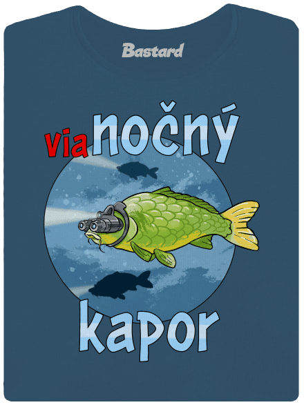 Vianočný kapor dámske tričko prémium Petrol Blue