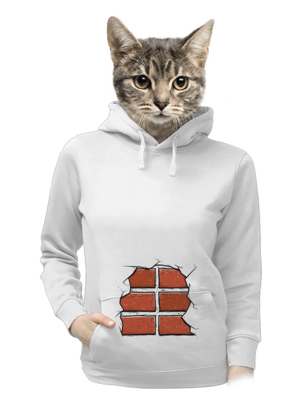 Tehly dámska mikina klokanka White