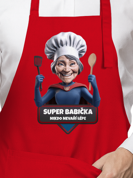 Super babička zástera Red