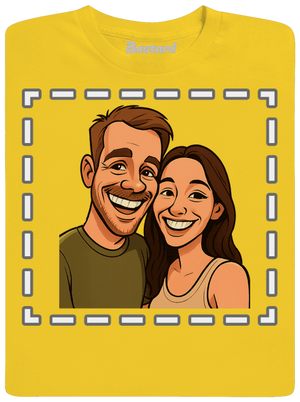 Karikatúra z vlastnej fotky pánske tričko Gold