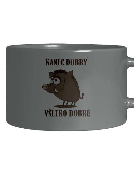 Kanec dobrý hrnček makronka Grey Macaron