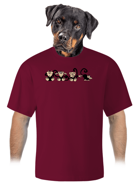 Opica unisex tričko oversized Garnet