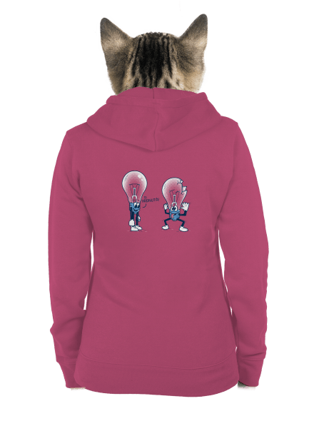 Prdlá dámska mikina na zips Magenta