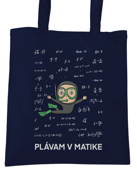 Plávam v matike taška French Navy