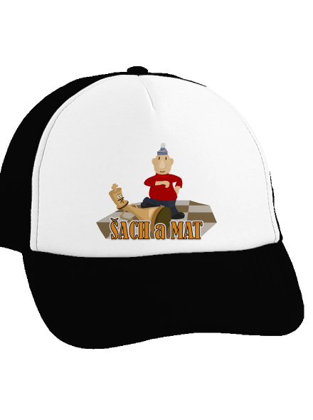 Šach a Mat šiltovka truckerka Black cap