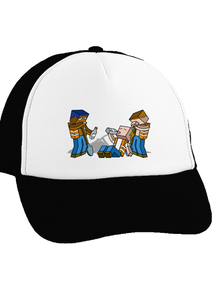Real Minecraft šiltovka truckerka Black cap