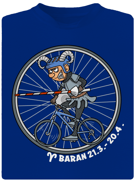 Cyklistický horoskop: Baran pánske športové tričko Royal Blue Mal