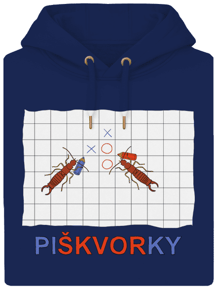 Škvorí piškvorky unisex mikina premium Navy