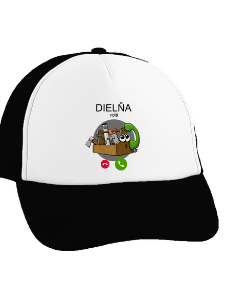 Dielňa volá šiltovka truckerka Black cap