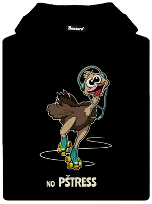 No pštress pánska mikina klokanka Black