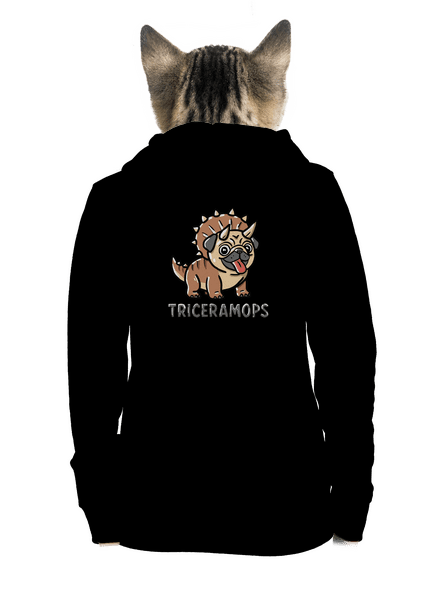 Triceramops dámska mikina na zips Black