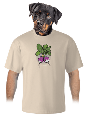 Reďkovky vo zväzku unisex tričko oversized Almond