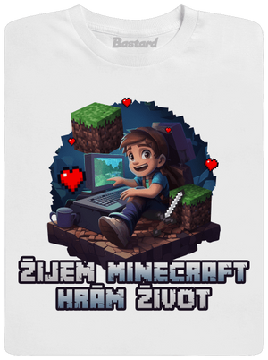 Žijem Minecraft detské tričko White