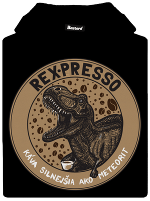 Rex-presso pánska mikina klokanka Black